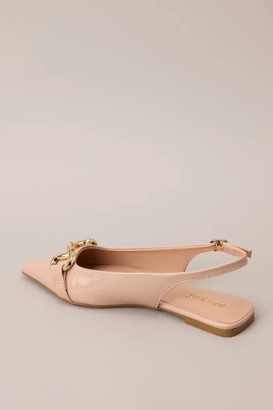 Remember Good Times Beige SlingBack Flats