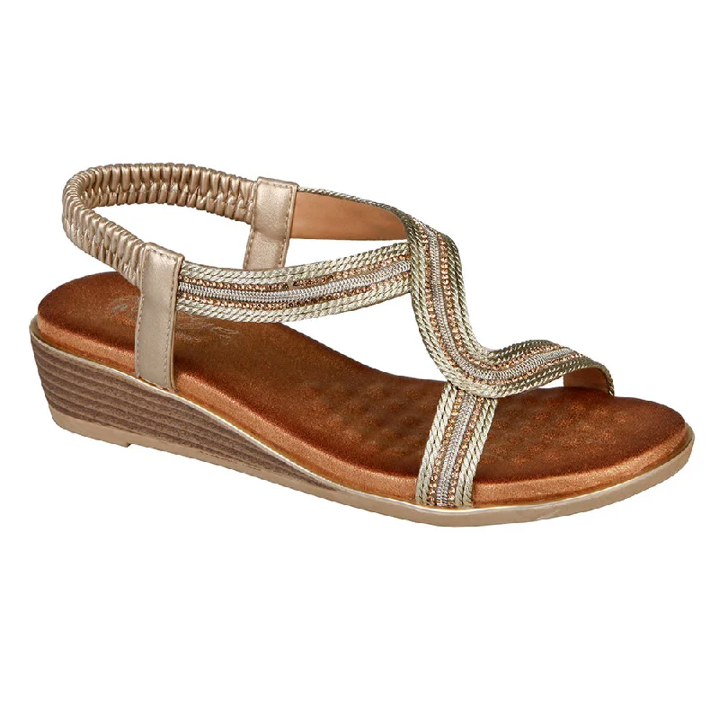 Soft Style by Hush Puppies Naila Sandal - Light Gold