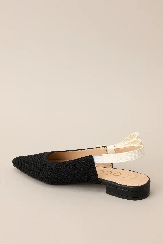 Timeless Memories Black Pointed Toe Flats