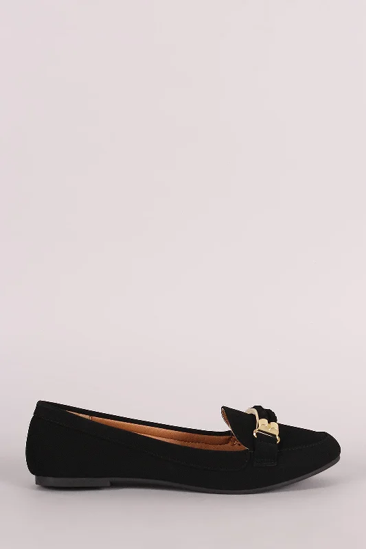 Qupid Double-Strand Slip-On Loafer Flat