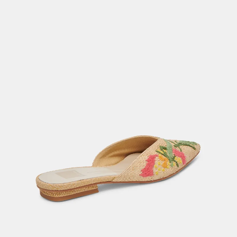 ELM FLATS FLORAL MULTI RAFFIA