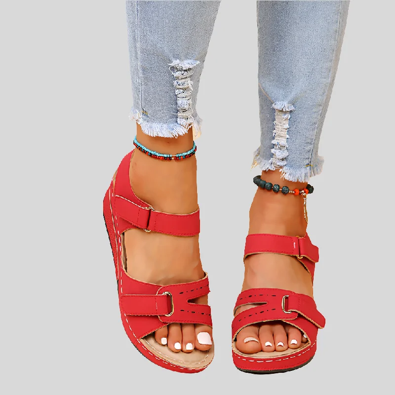 Wedge Sandals Summer Velcro Platform Shoes