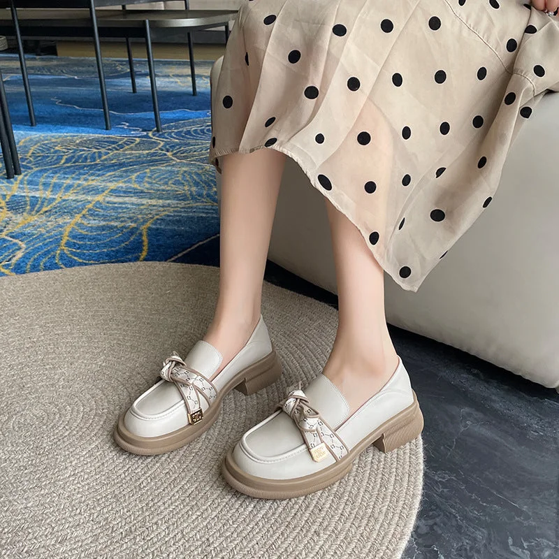 Women's Preppy Style For Chunky Plus Sizes Loafers