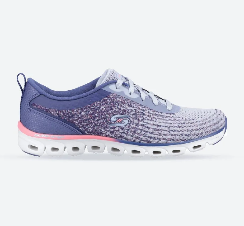 Women's Wide Fit Skechers 104325 Glide-Step Head Start Trainers