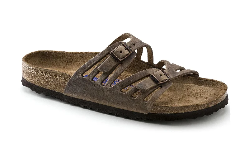 Birkenstock Women's Granada Soft Footbed - Tobacco | Oiled Leather 092881