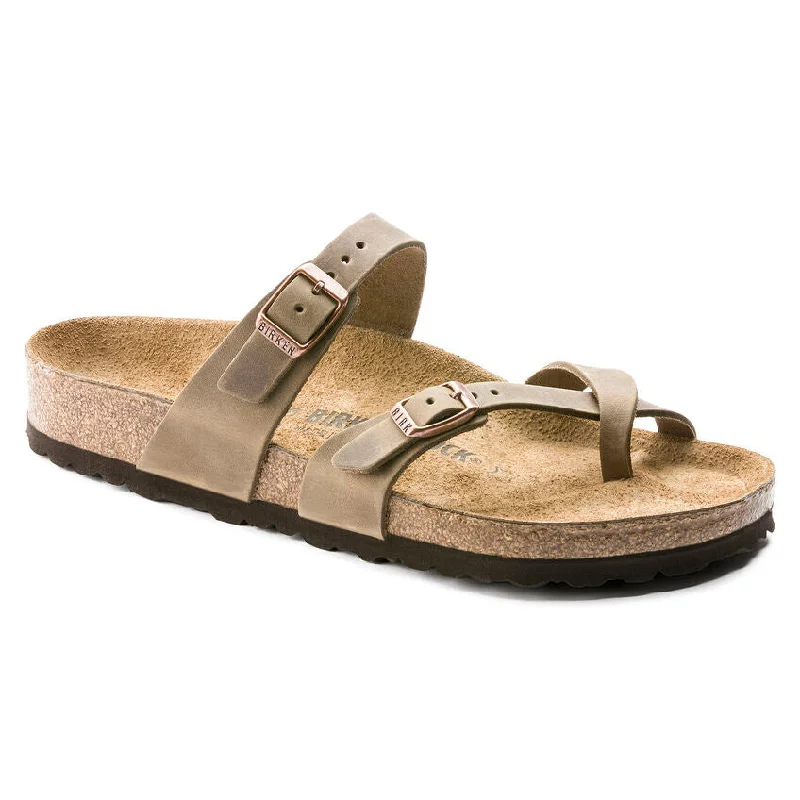 Birkenstock Women's Mayari Oiled Leather Sandal - Tobacco Brown 1011433