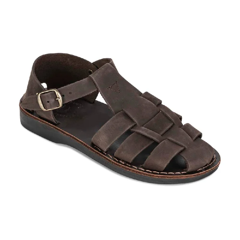 Daniel - Leather Fisherman Sport Sandal | Brown Nubuck