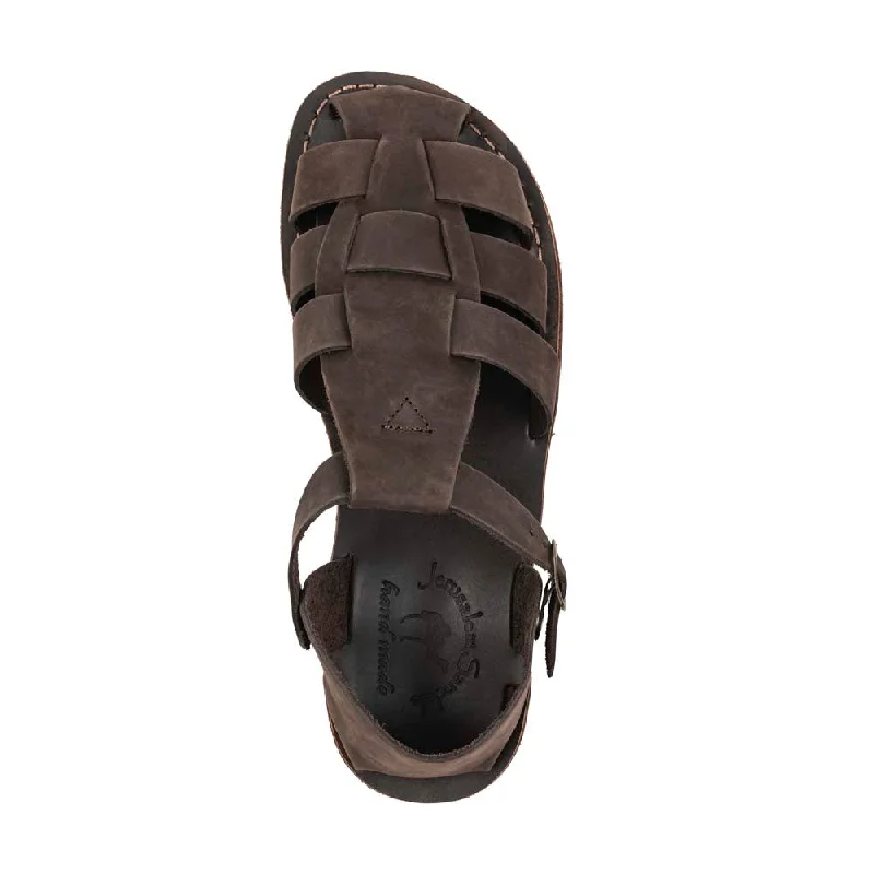 Daniel - Leather Fisherman Sport Sandal | Brown Nubuck