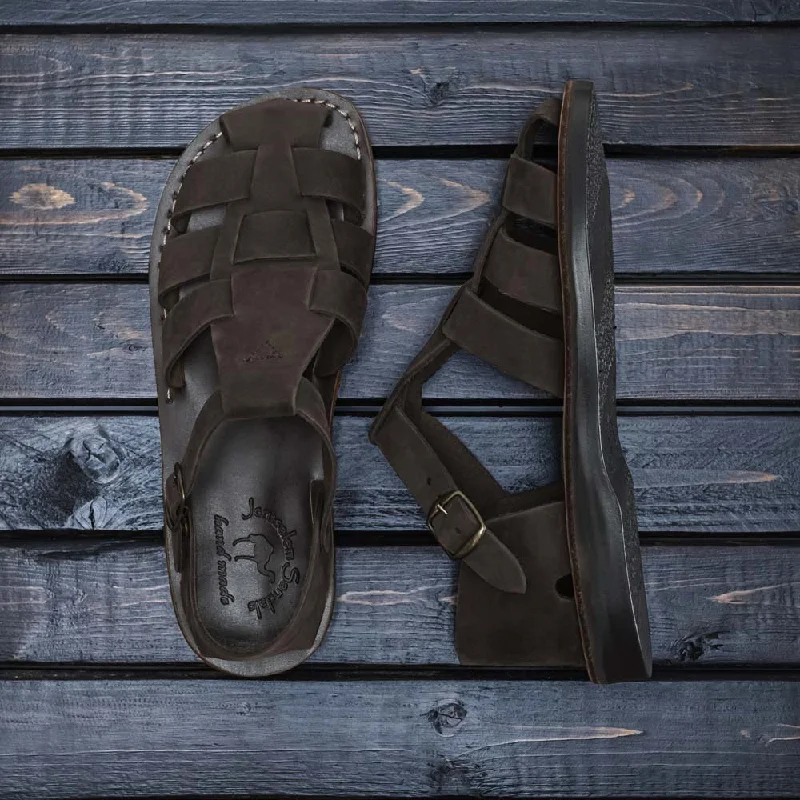 Daniel - Leather Fisherman Sport Sandal | Brown Nubuck