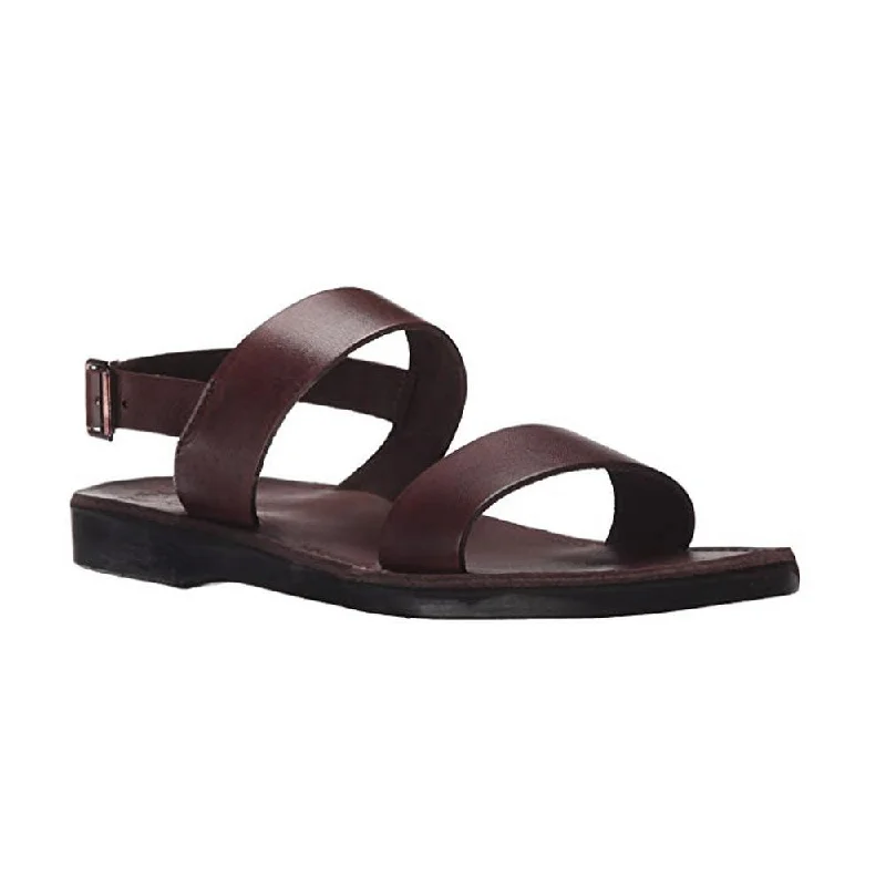 Golan - Leather Slingback Flat Sandal | Brown