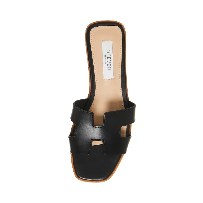 Haydn Leather Slide - Black