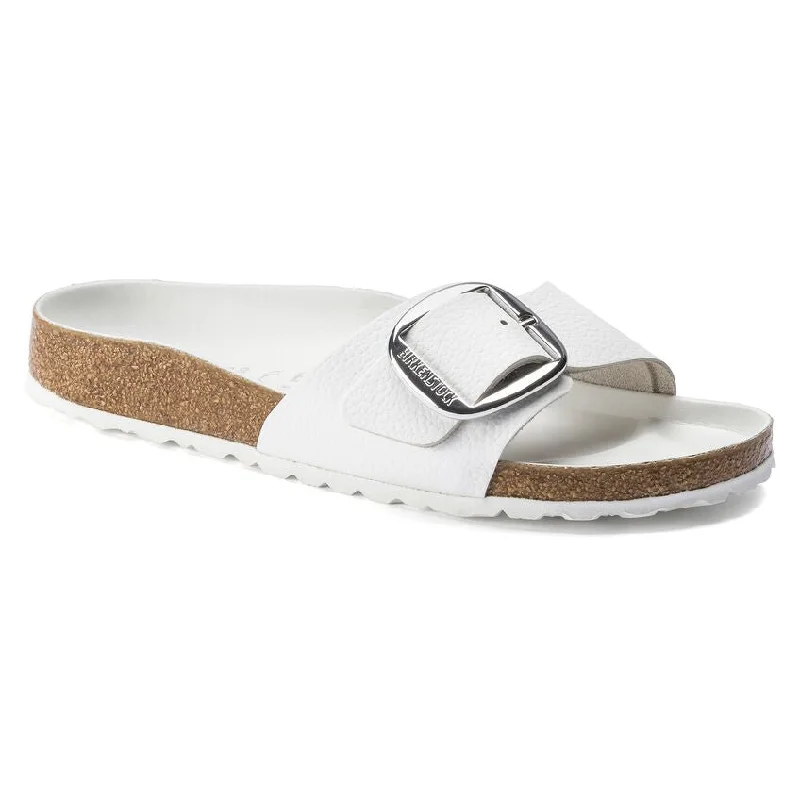 Madrid Big Buckle Leather White