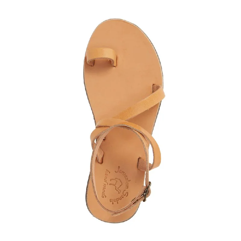 Mara - Leather Thin Ankle Strap Sandal | Tan