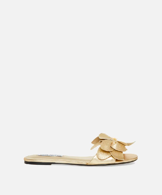 Melena Leather Sandal - Gold