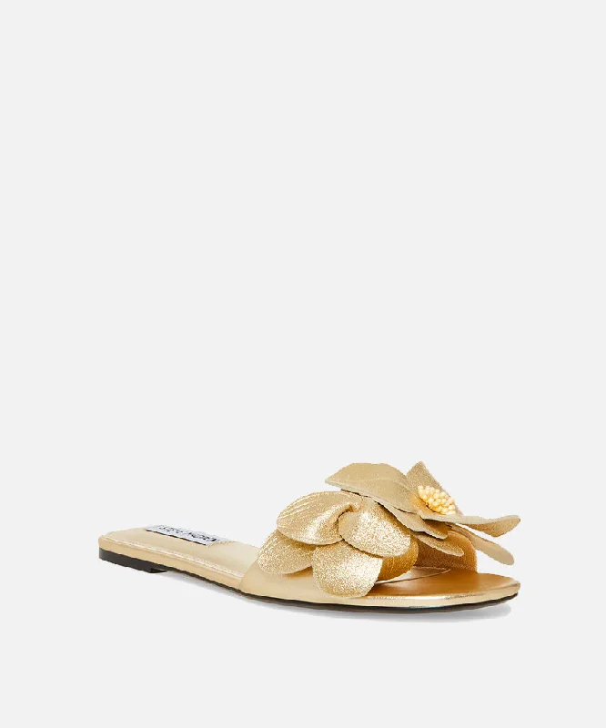 Melena Leather Sandal - Gold