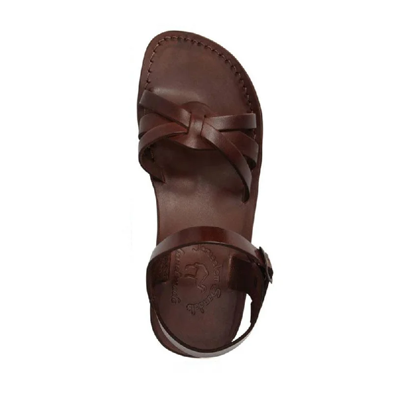 Miriam - Leather Slingback Buckle Sandal | Brown