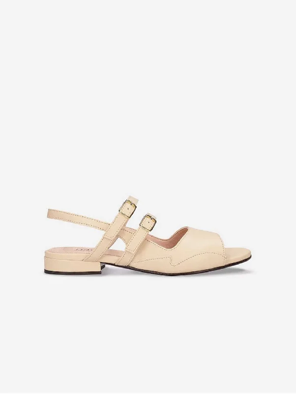 Pax Vegan Apple Leather Slingback Sandals | Beige