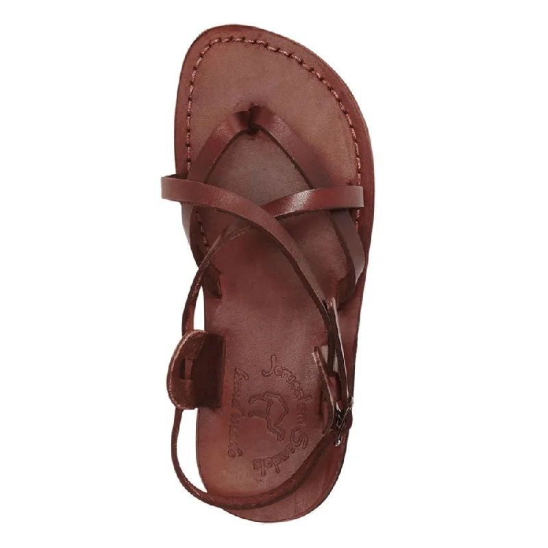 Tamar Buckle - Leather Flip Flop Sandal | Brown