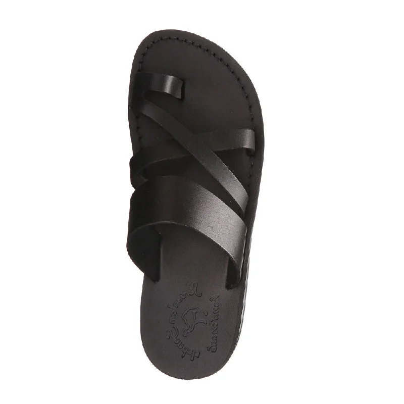 The Good Shepherd - Leather Toe Loop Sandal | Black